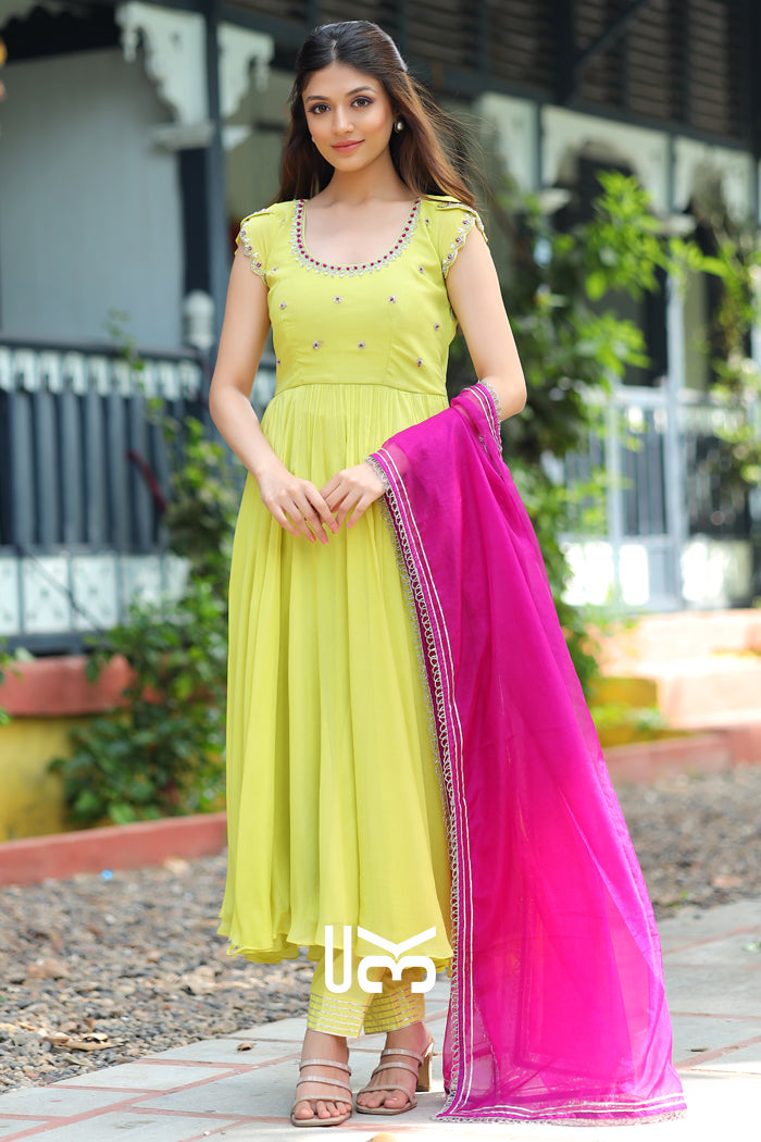 Tulip Anarkali Suit Set With Pent