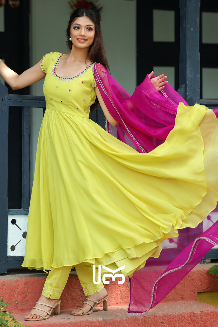 Tulip Anarkali Suit Set With Pent
