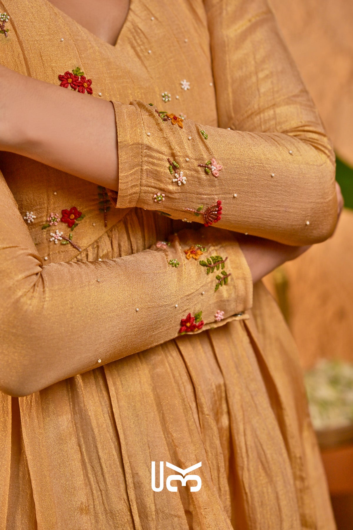 Kanak Sharara Suit Dress in Gold