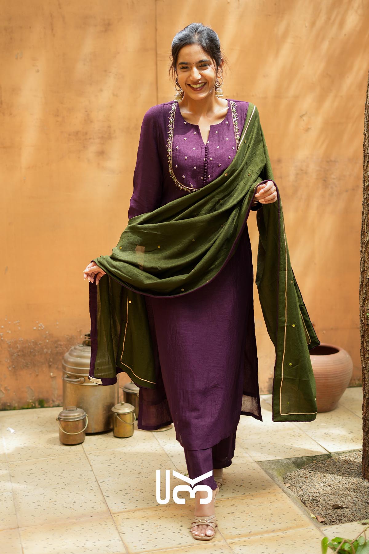 Azaira | Wine Purple Kurta Set for Traditional Gatherings
