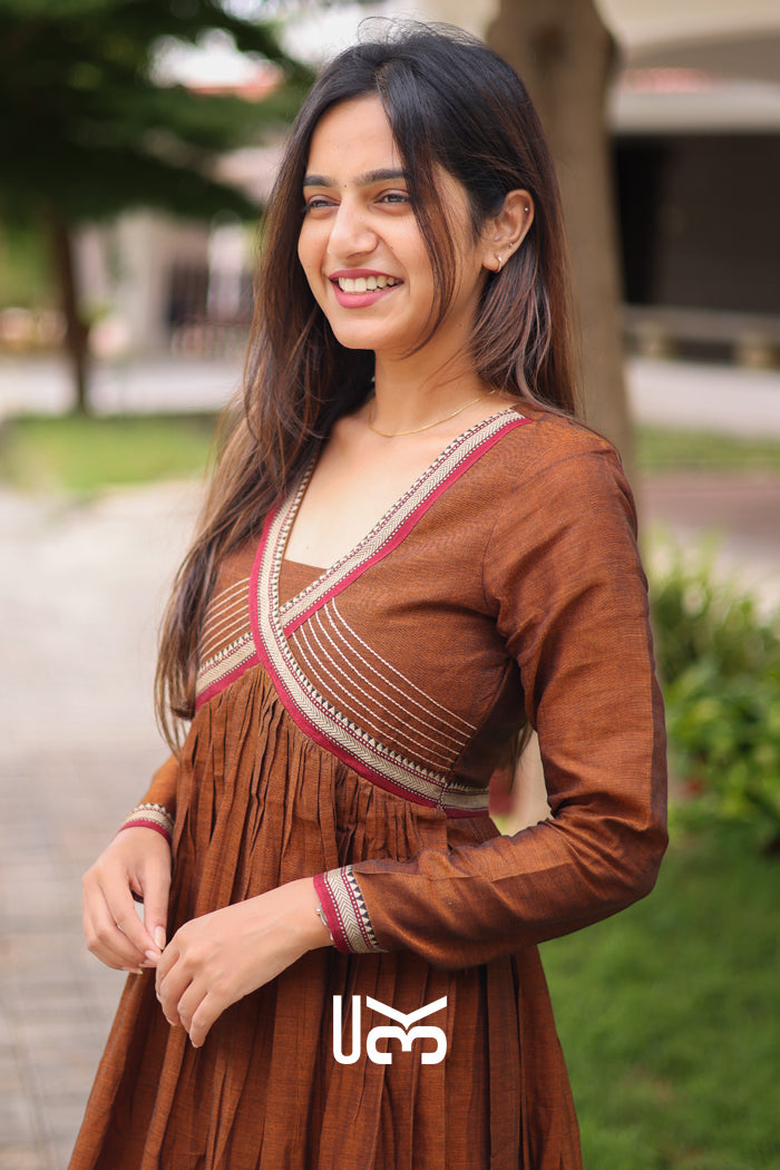 Narmada Kurta Set in Copper