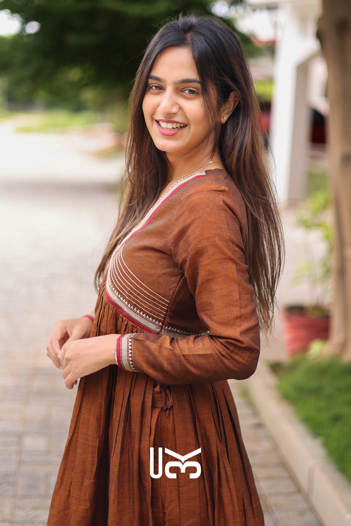 Narmada Kurta Set in Copper