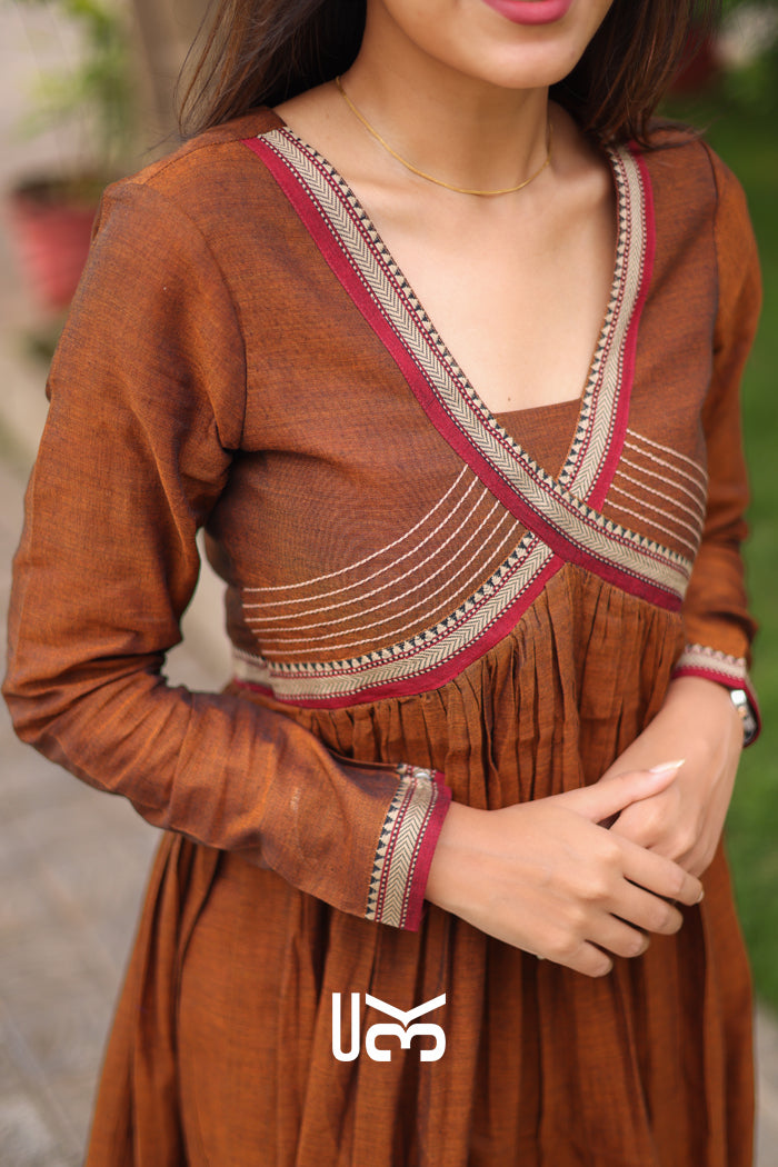 Narmada Kurta Set in Copper