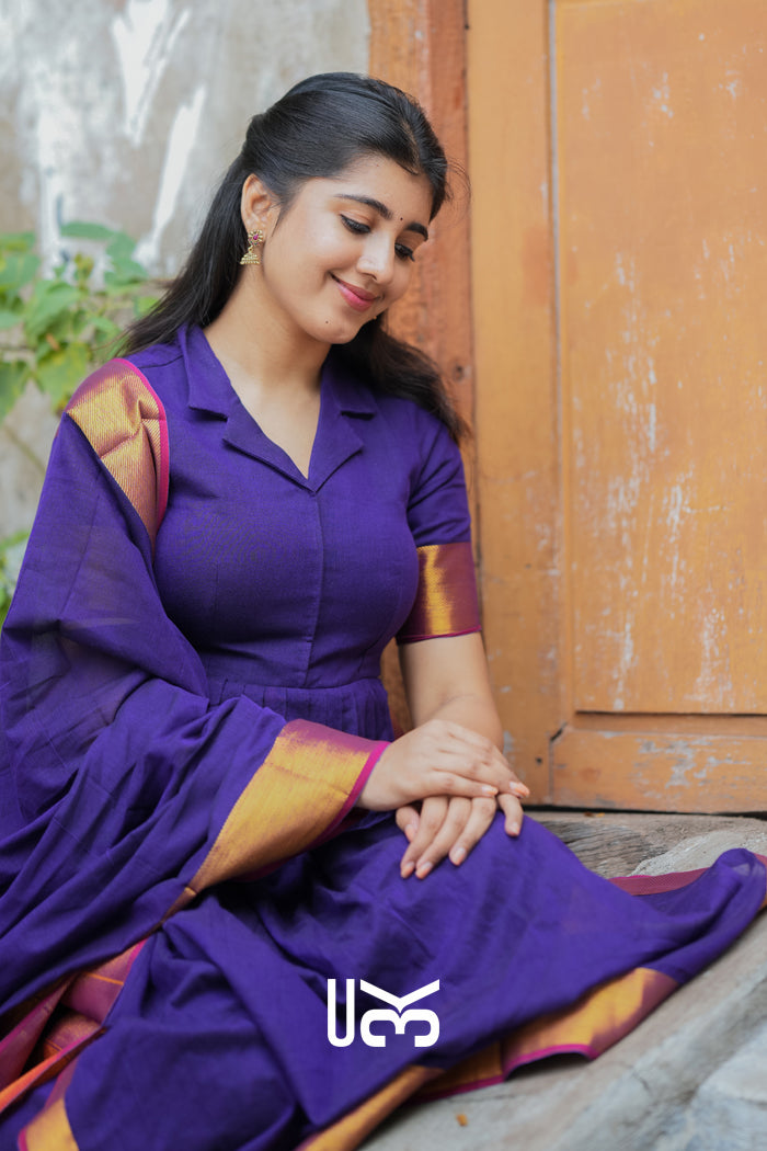 Paridhi Handloom Suit Set in Purple