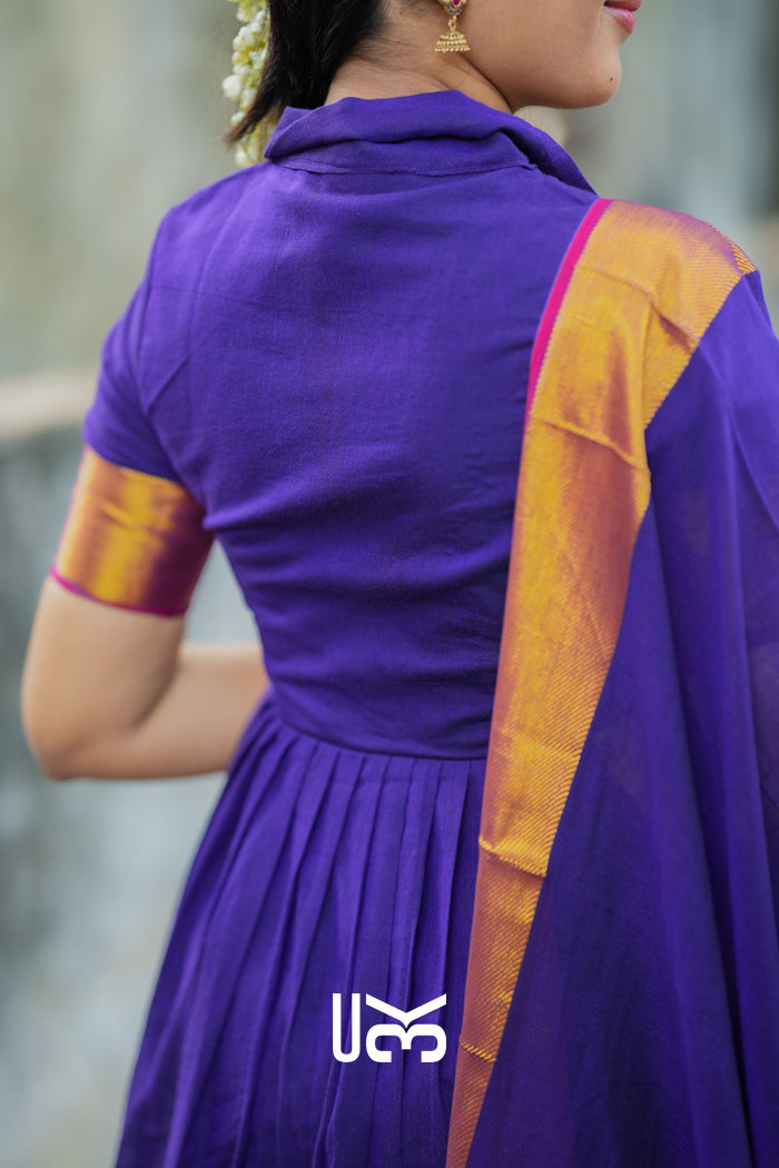 Paridhi Handloom Suit Set in Purple