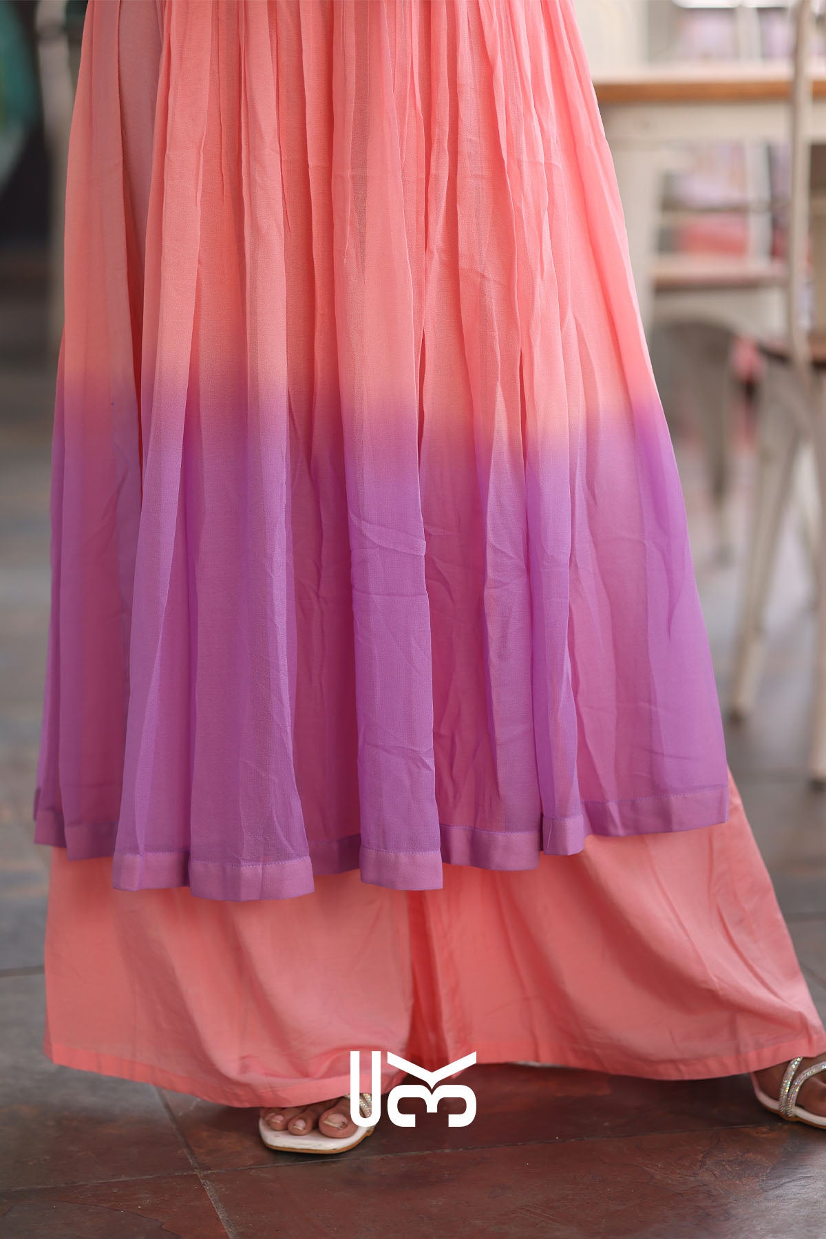 Dusky Rose Pink Palazzo Suit Set