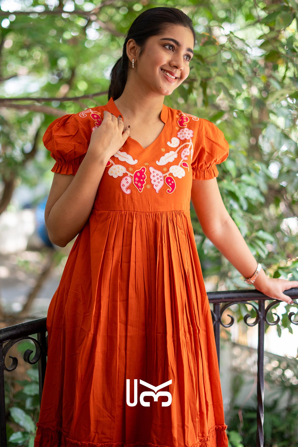 Kesariya Rust Midi Dress