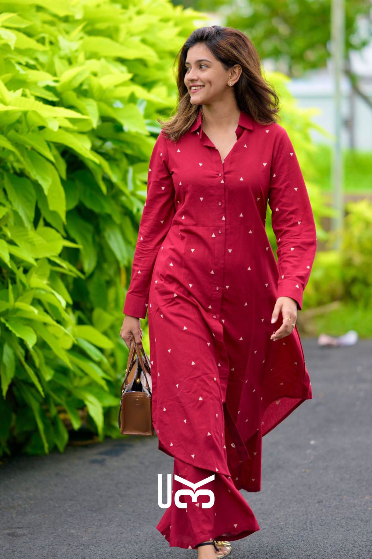 Lavish Handloom Maroon Co-ord Set