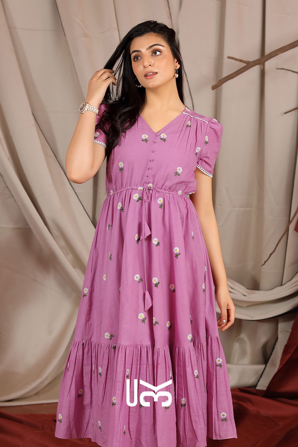 Belle Summer Lavender Midi Dress