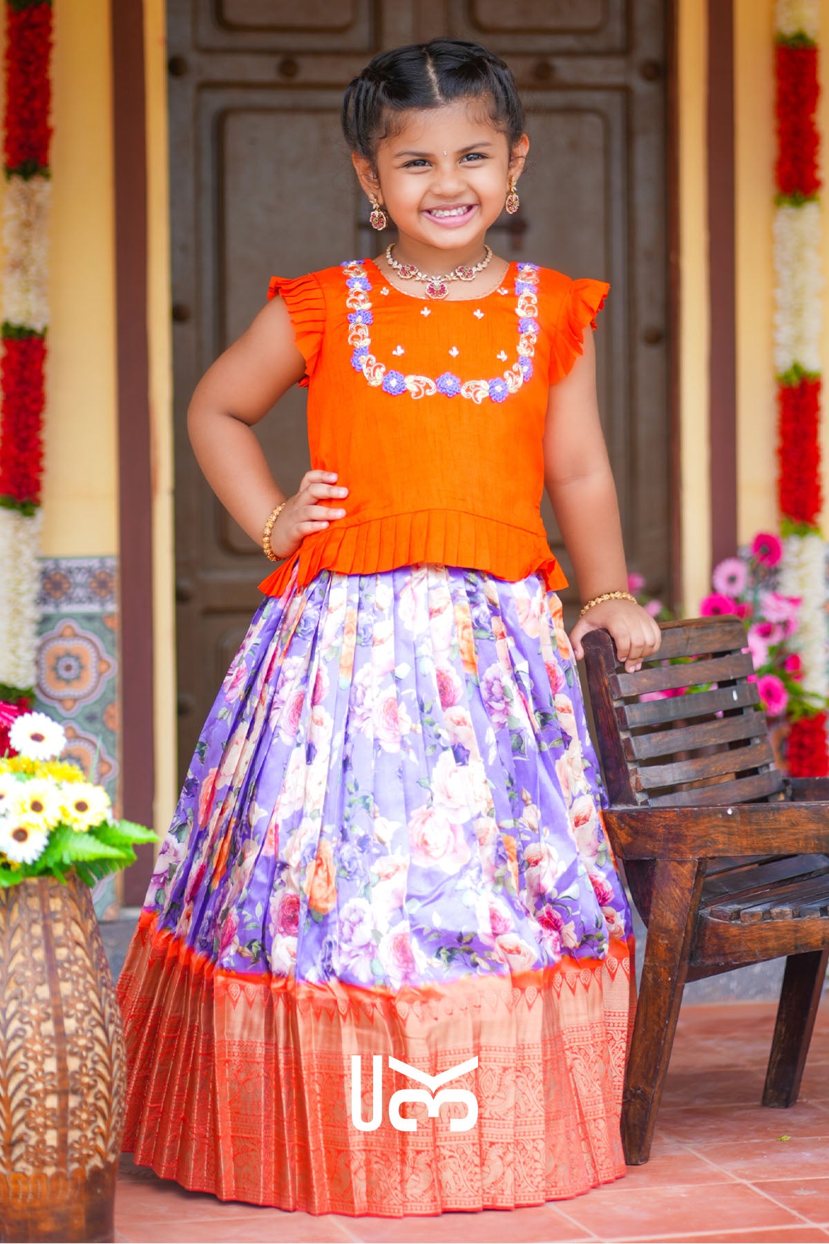 Baby Blush Lehenga Set in Purple