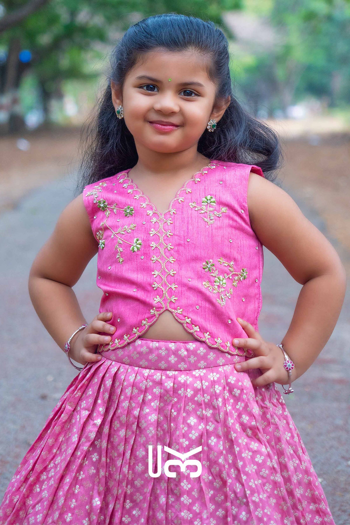 Baby Alexa Pink Lehenga Set