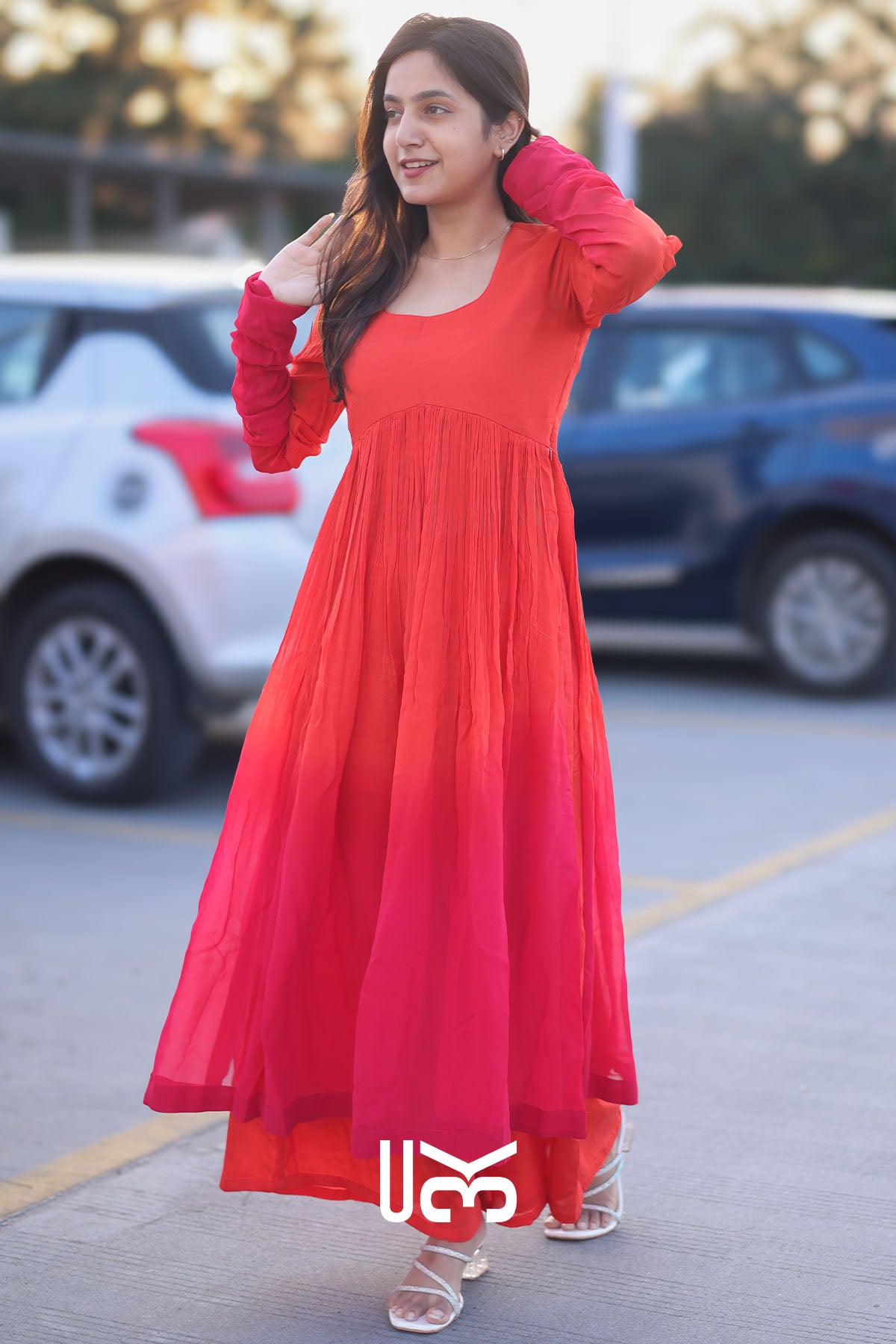 Aura Palazzo Set in Orange