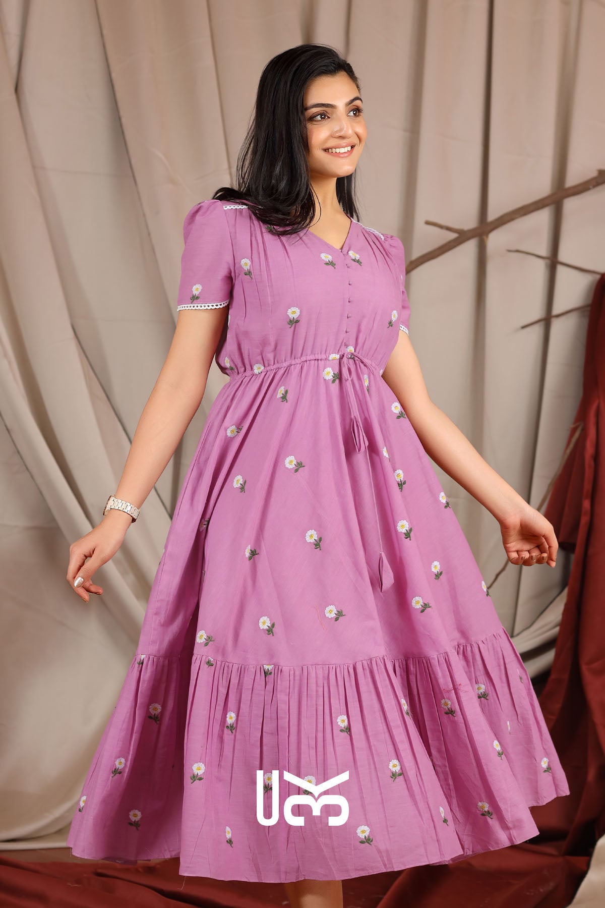 Belle Summer Lavender Midi Dress