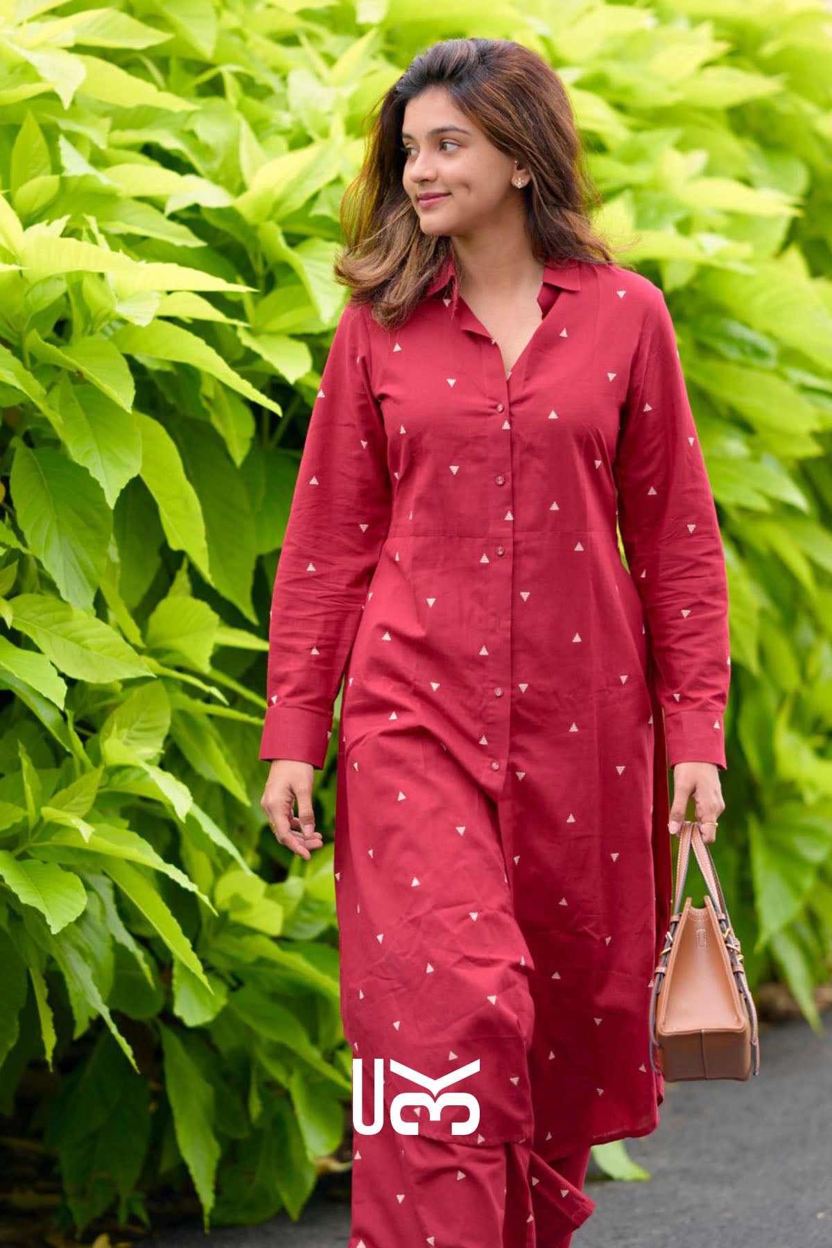 Lavish Handloom Maroon Co-ord Set