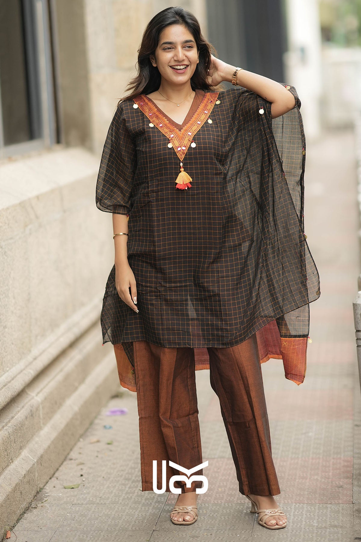 Eliza Handloom Brown Kaftan