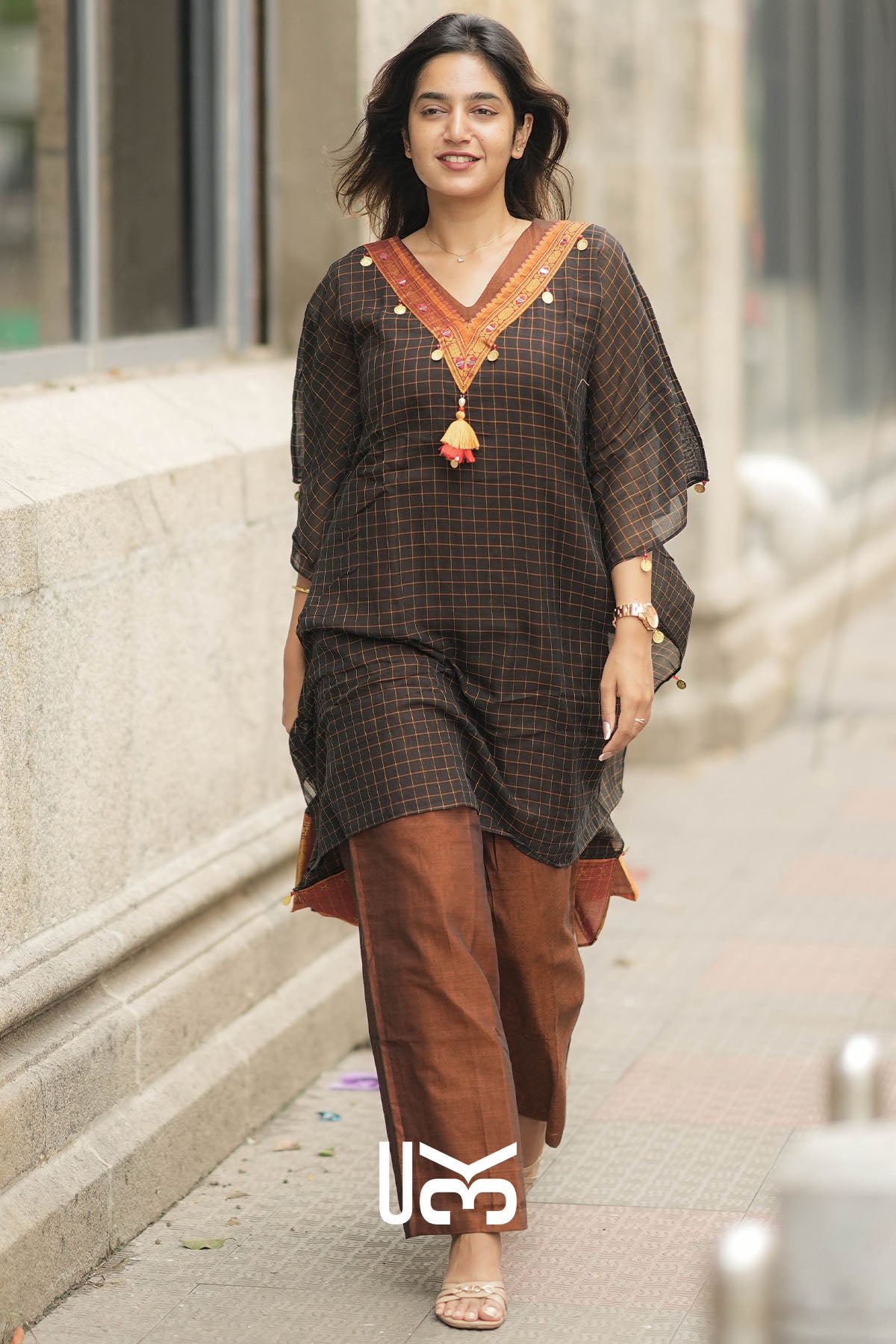 Eliza Handloom Brown Kaftan