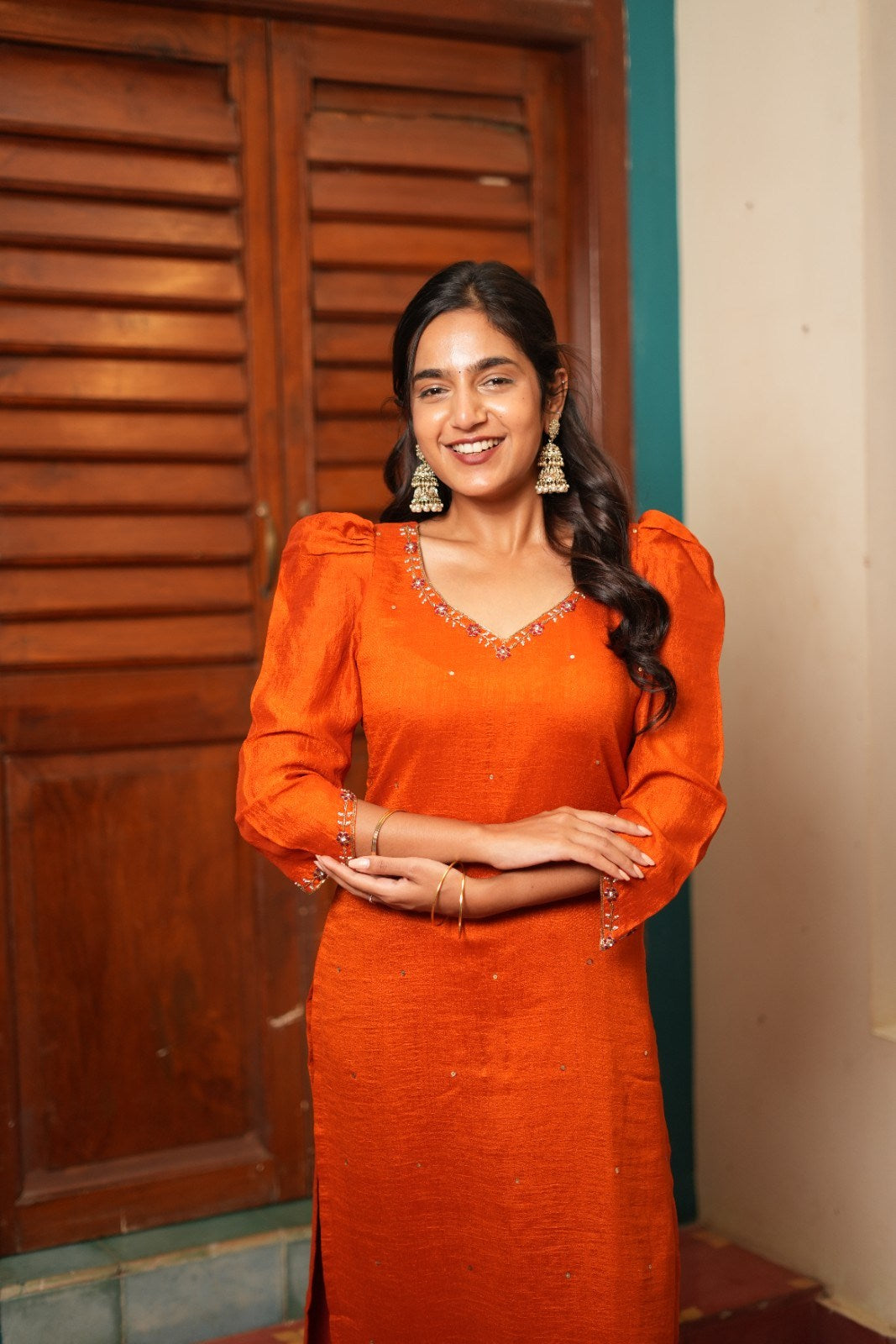 Amaya | Rust Orange Kurta Set for Festive Celebrations
