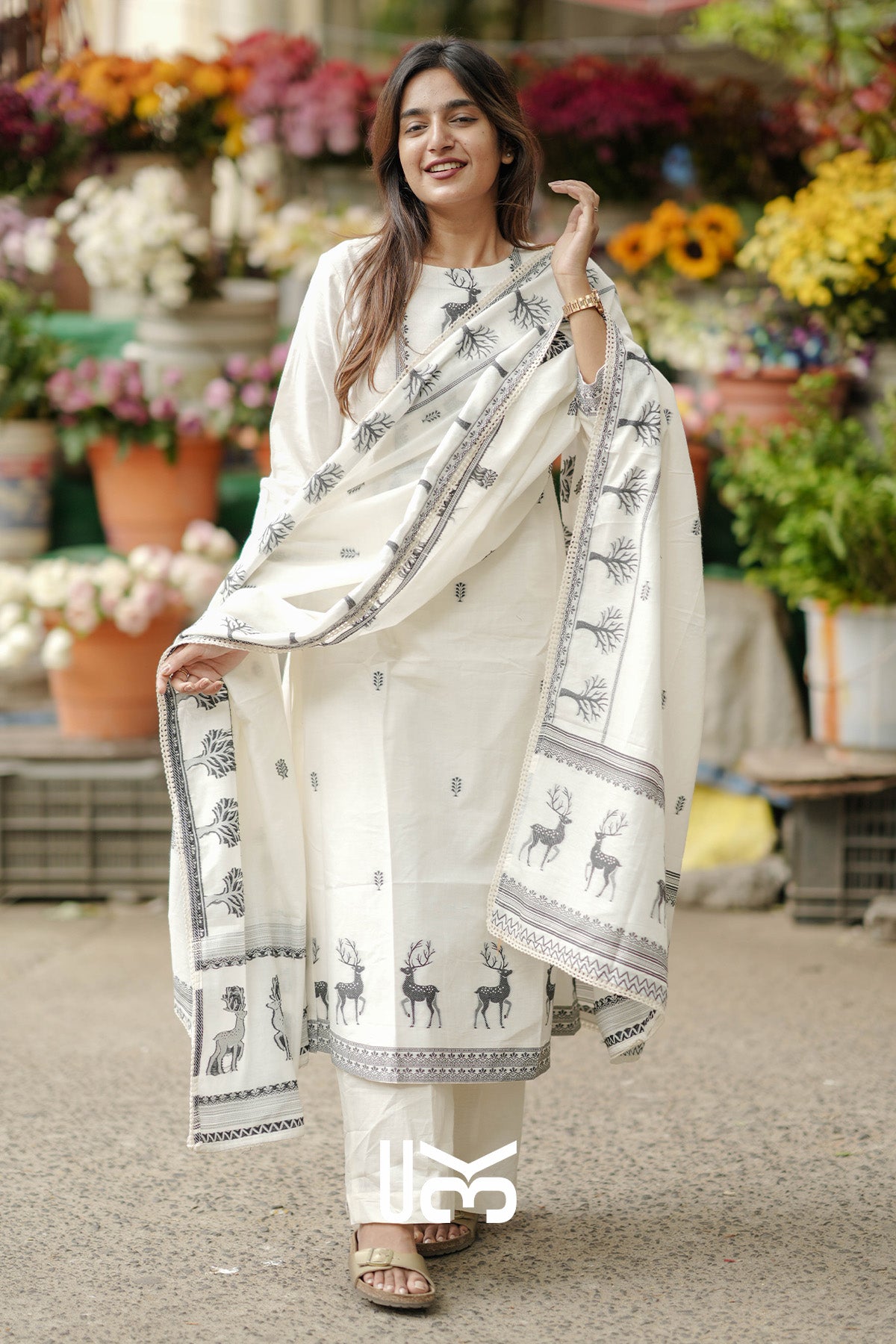 Karuppu Cotton Kurta In Ivory