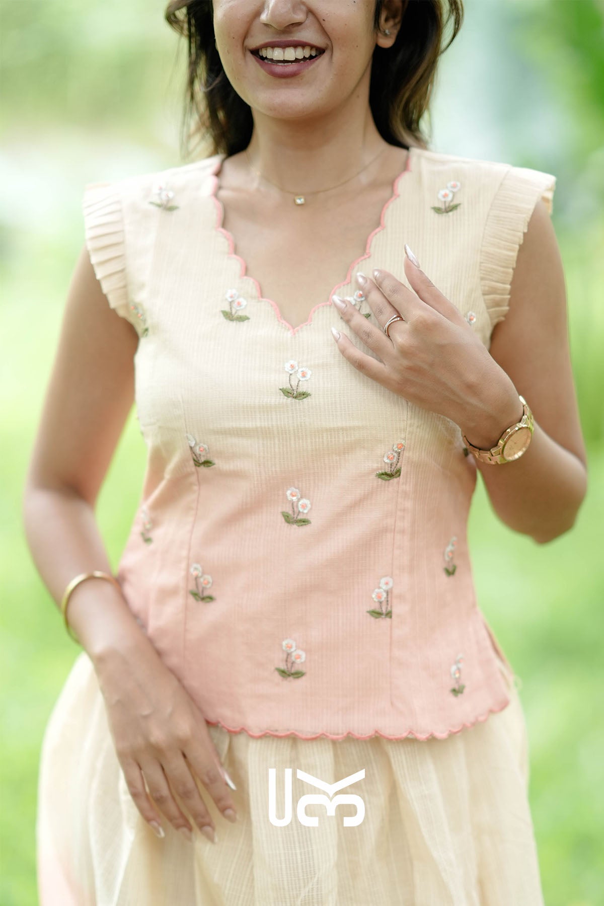 Aneri Kota Cream Co-ord Set Dress