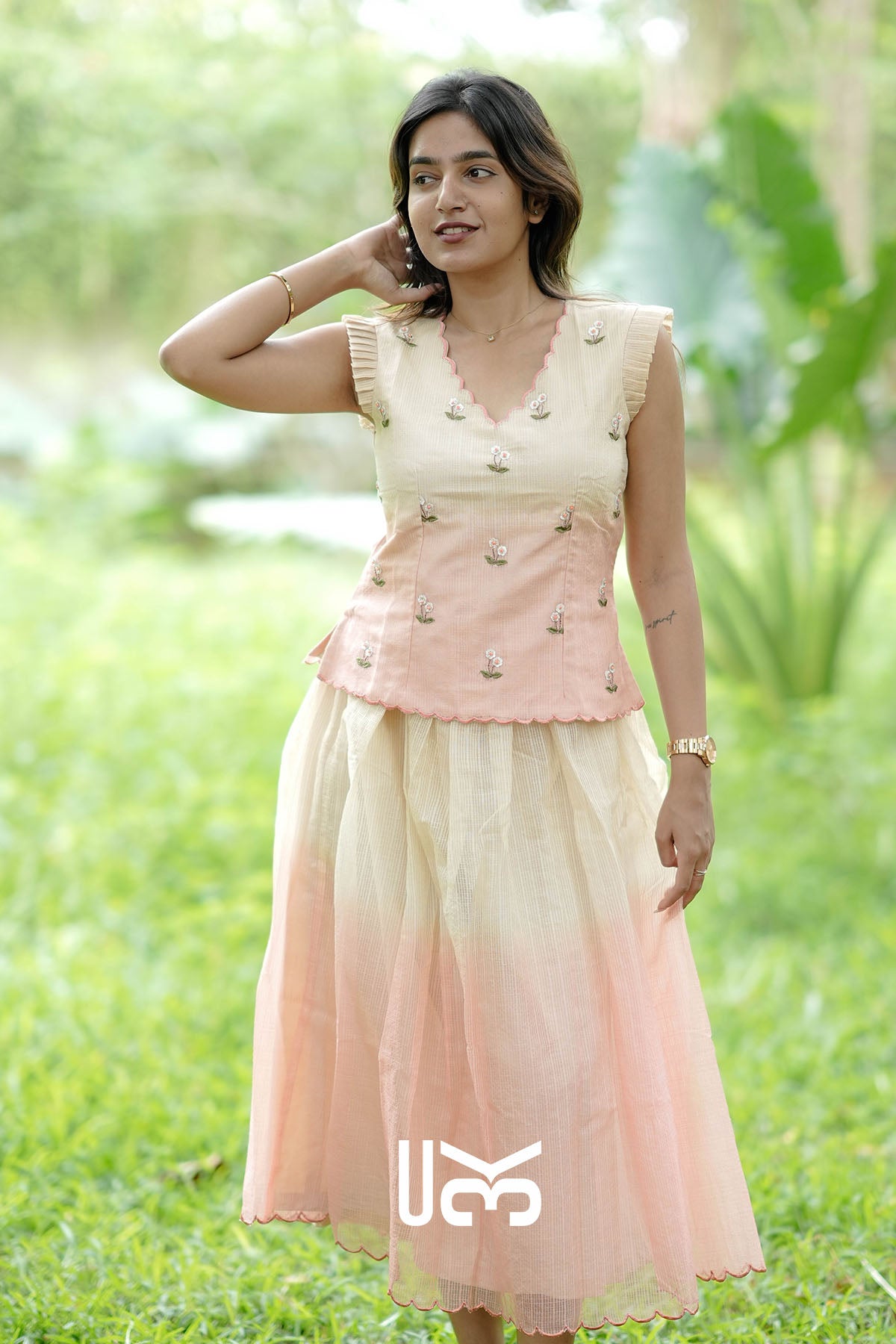 Aneri Kota Cream Co-ord Set Dress