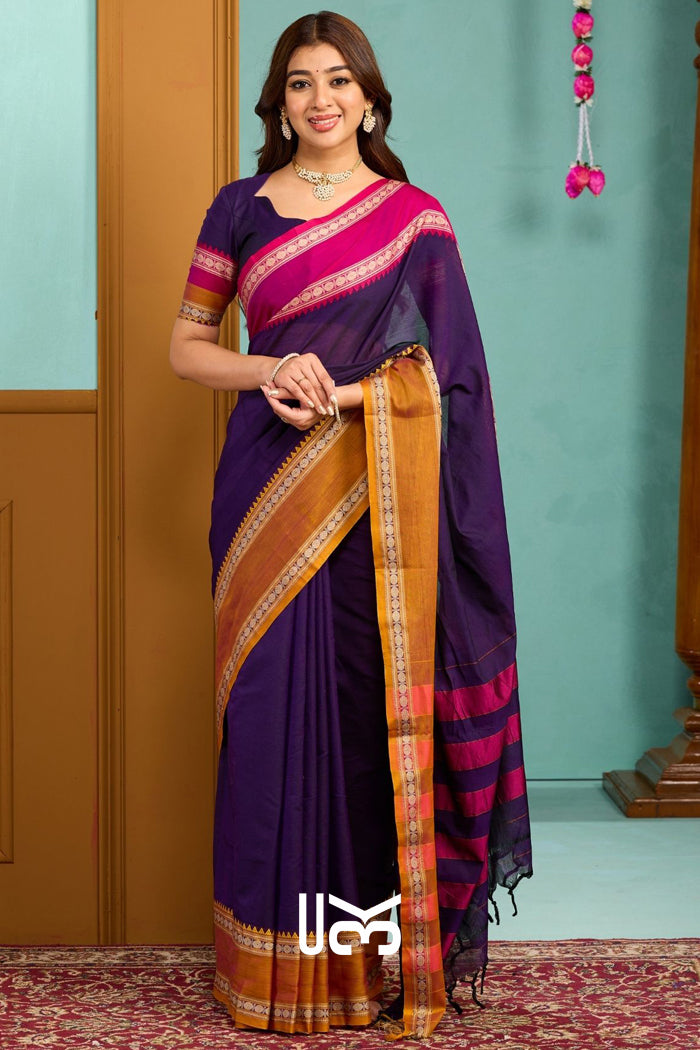 Paavani-Gangajamuna Handloom Saree in Purple