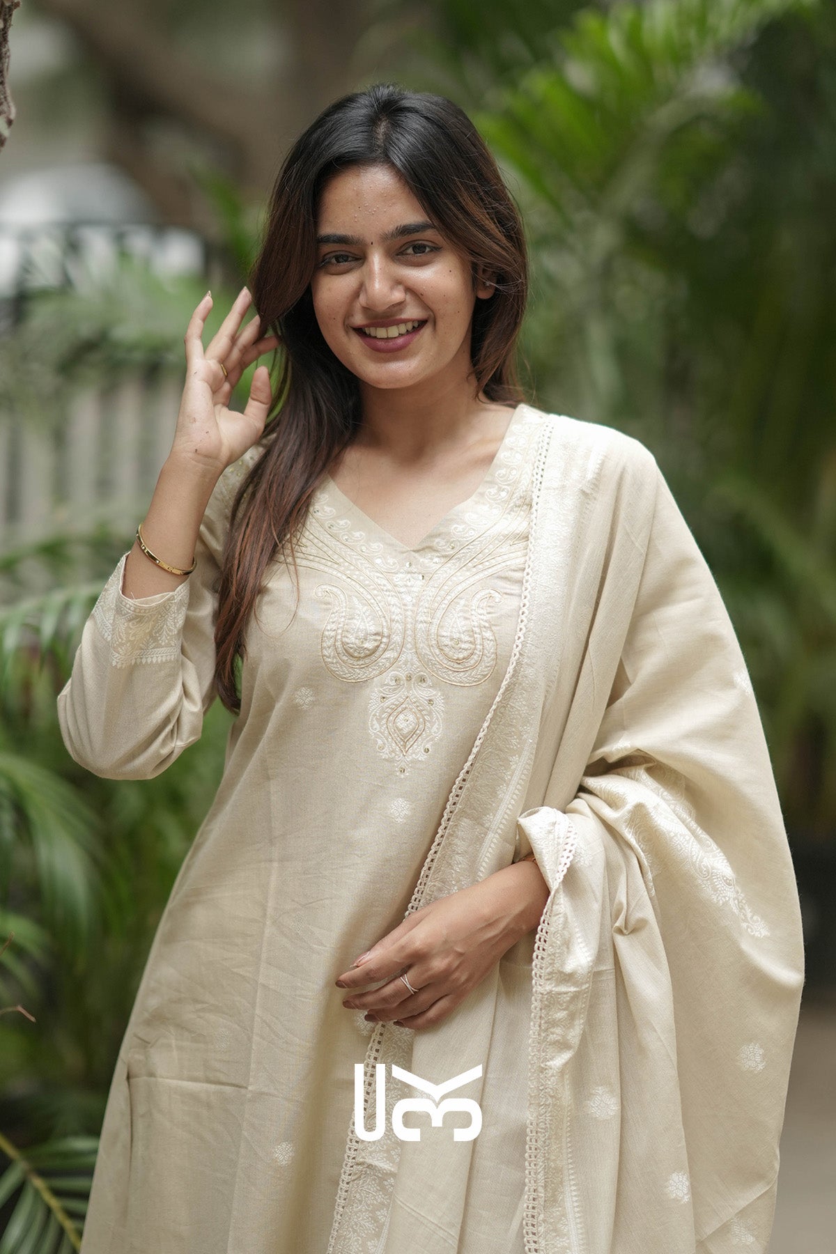 Zarreen Cotton Kurta In Beige