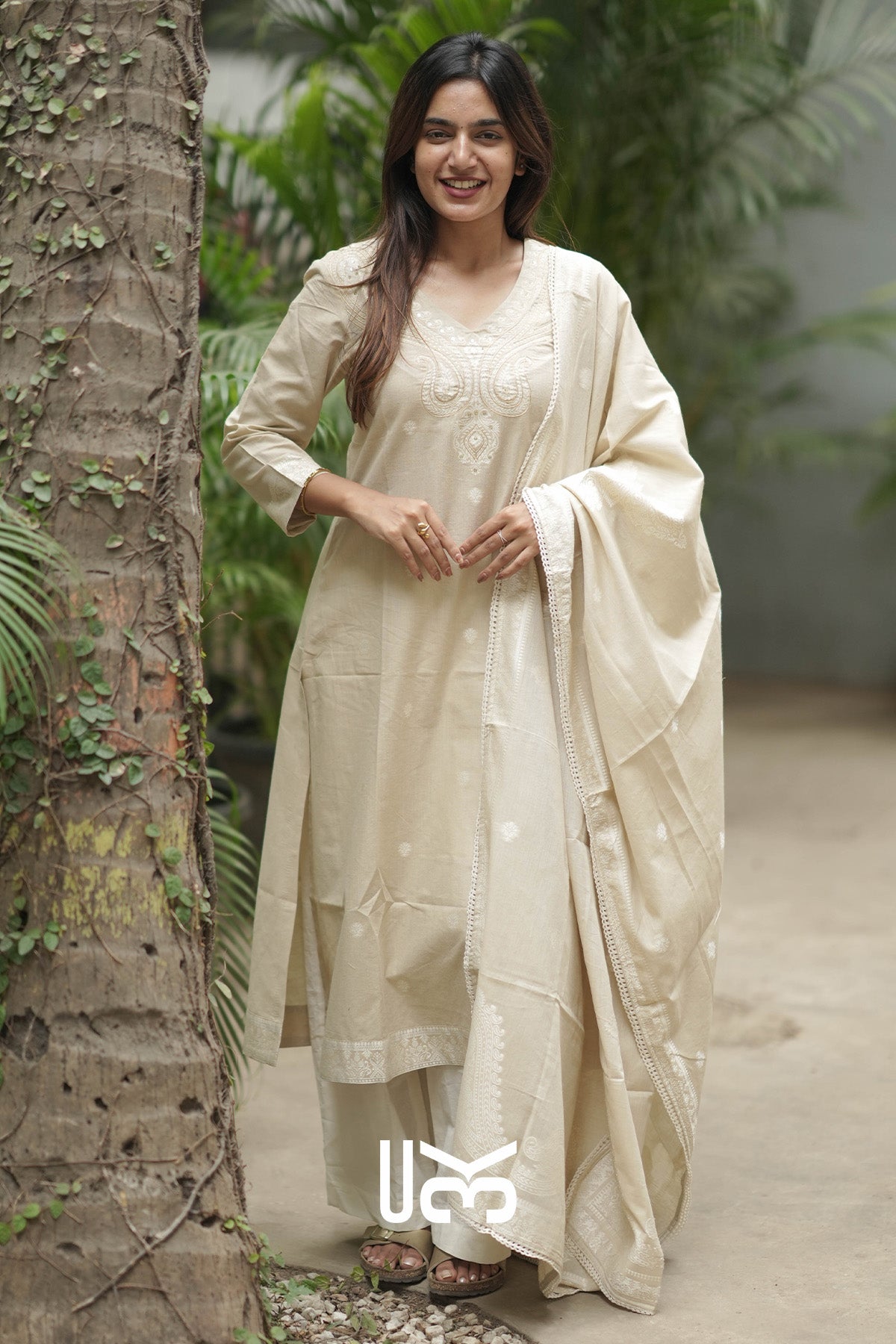 Zarreen Cotton Kurta In Beige