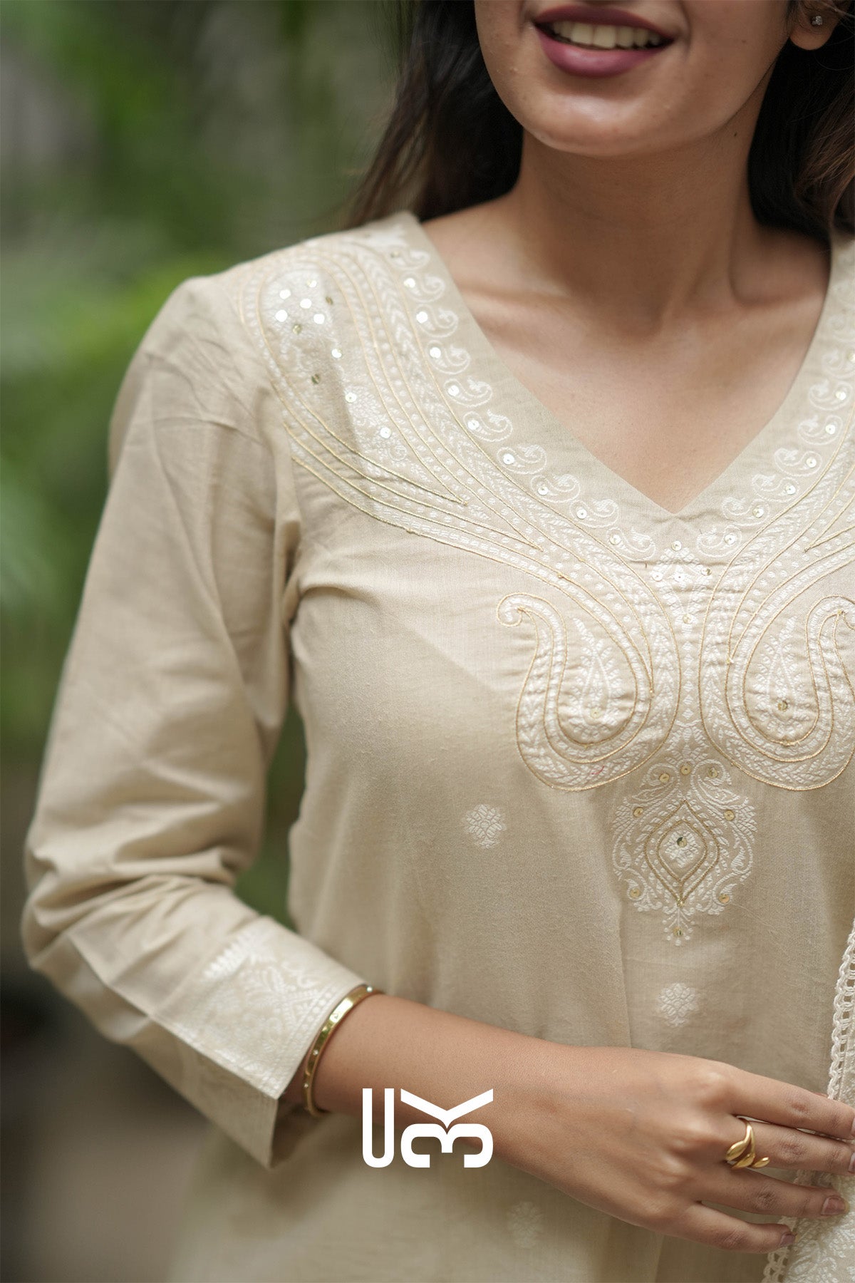 Zarreen Cotton Kurta In Beige