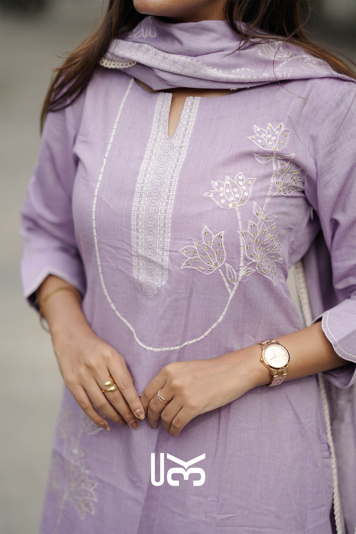 Neelkamal Cotton Kurta In Lavender