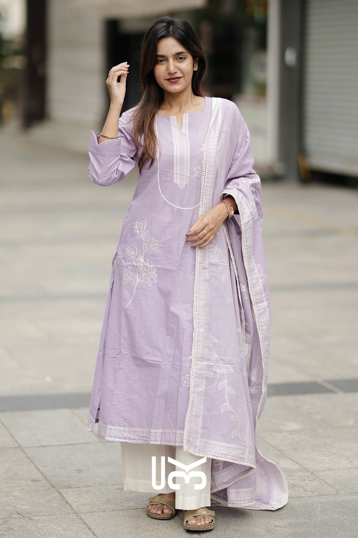 Neelkamal Cotton Kurta In Lavender