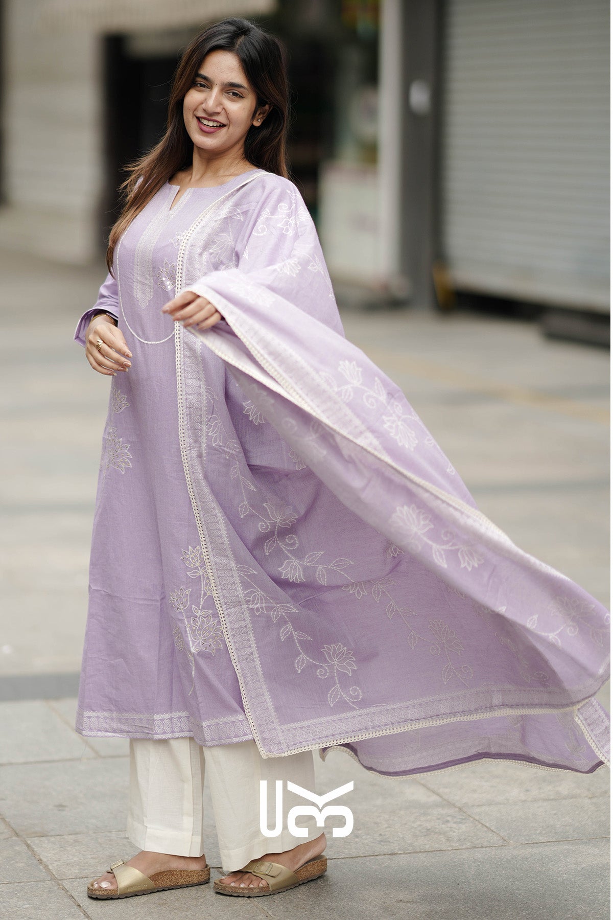 Neelkamal Cotton Kurta In Lavender
