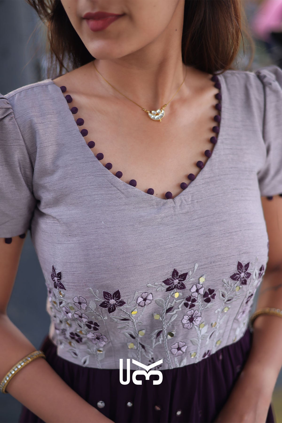 Srinika Long Dress in Wine