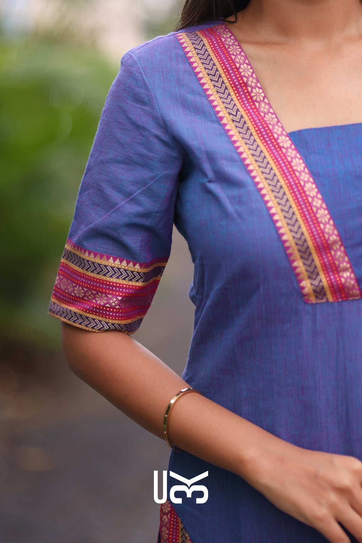 Vaani Handloom Kurta set (Dress) In Indigo Blue