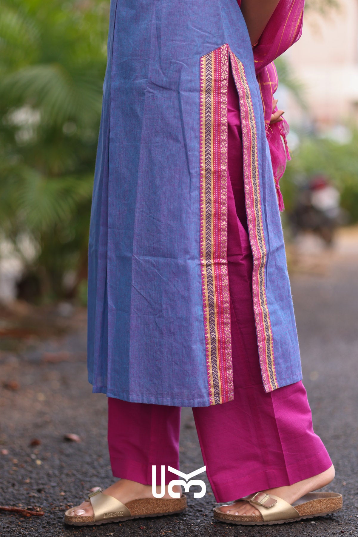 Vaani Handloom Kurta set (Dress) In Indigo Blue