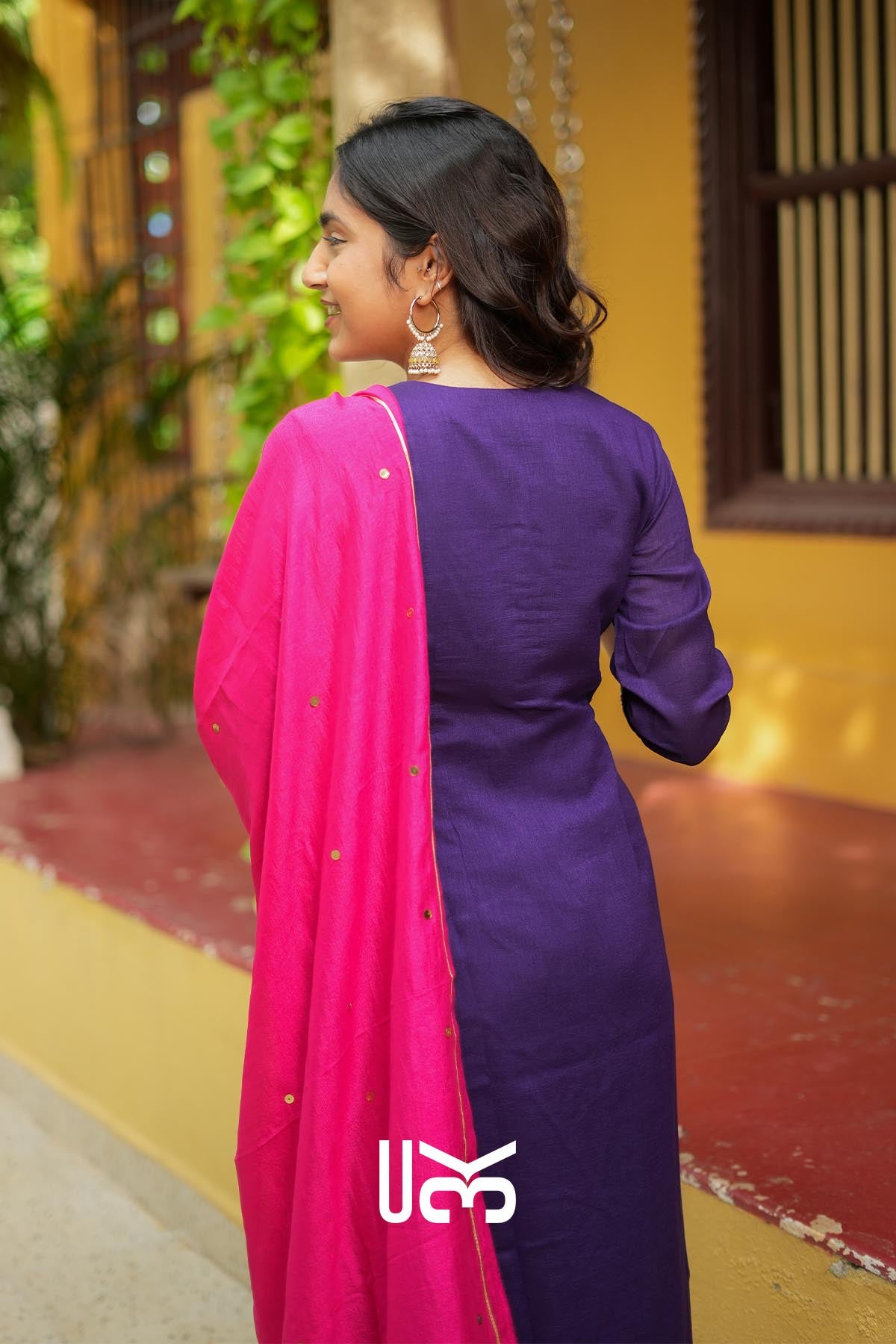 Raaya | Royal Purple Kurta Set with Contrast Dupatta for Festive Gatherings