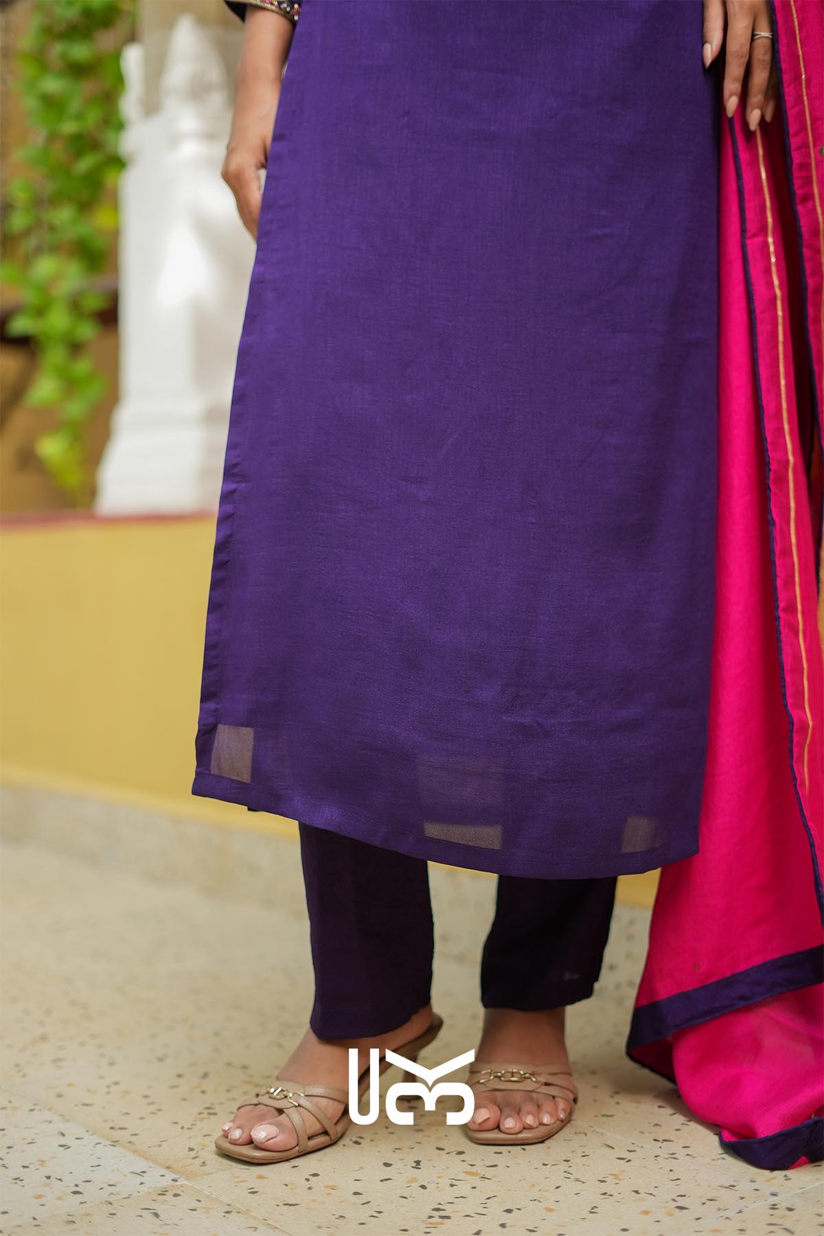 Raaya | Royal Purple Kurta Set with Contrast Dupatta for Festive Gatherings