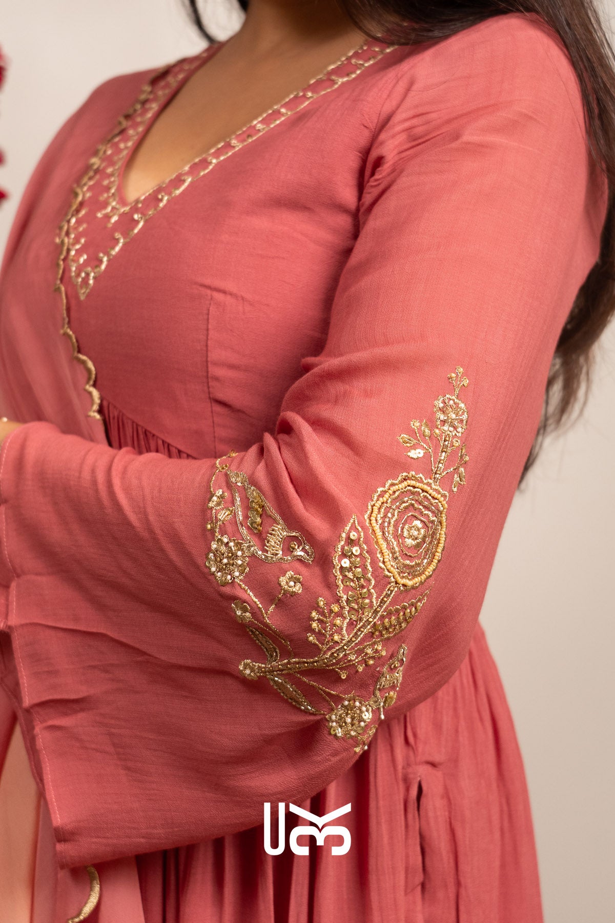 Gulabjal Kurta Set (Dress) in Pink