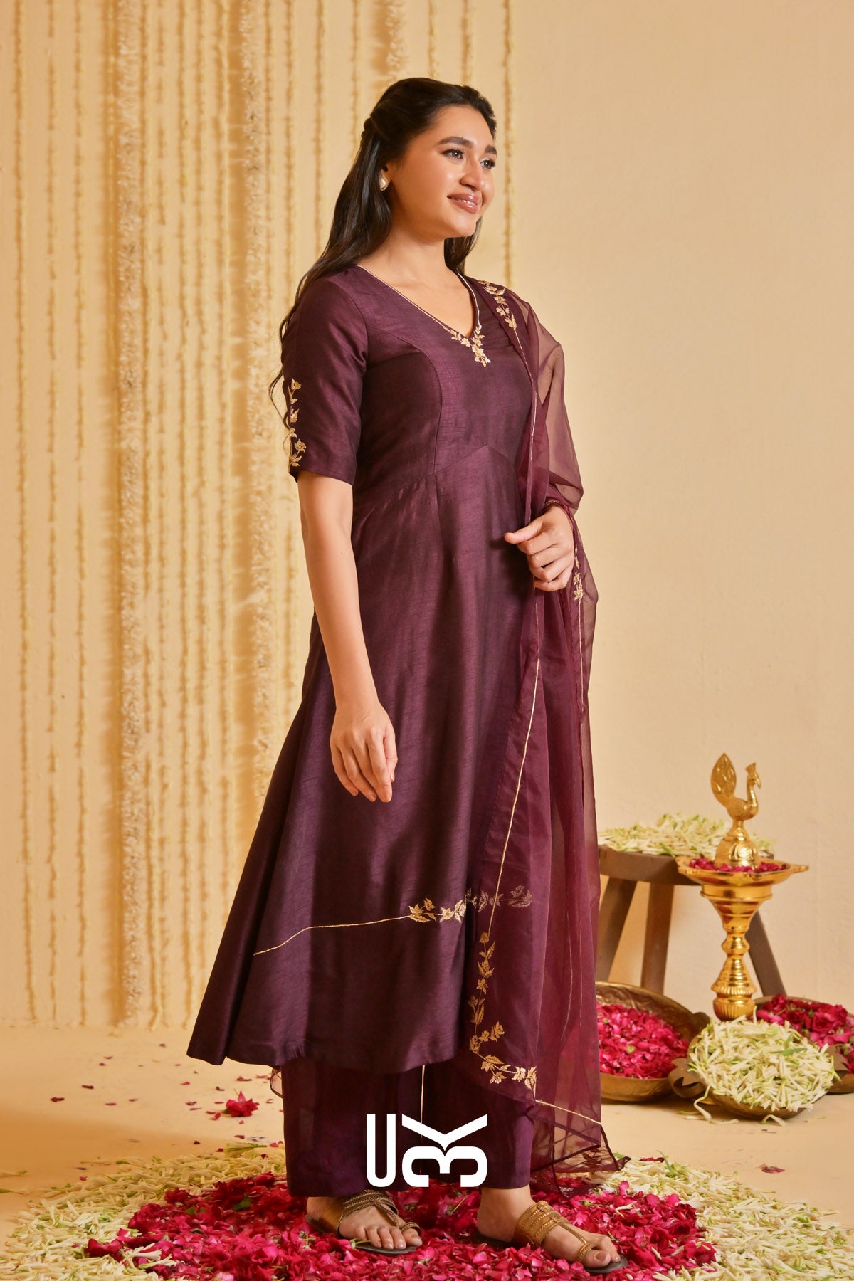Deepvanika silk Kurta Set (Dress) in Brown