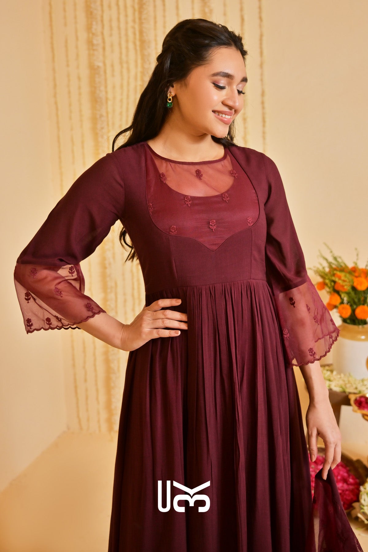 Aahna Anarkali (Dress) in Brown