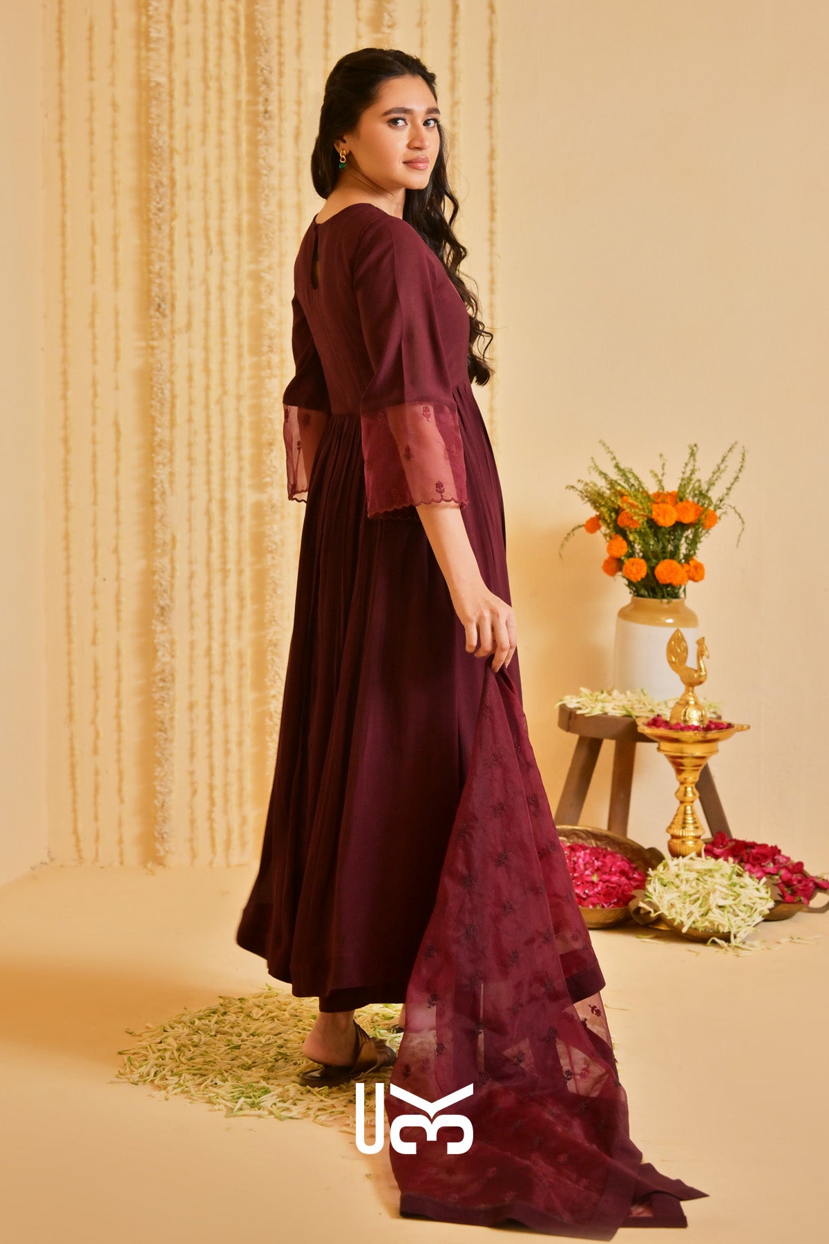 Aahna Anarkali (Dress) in Brown
