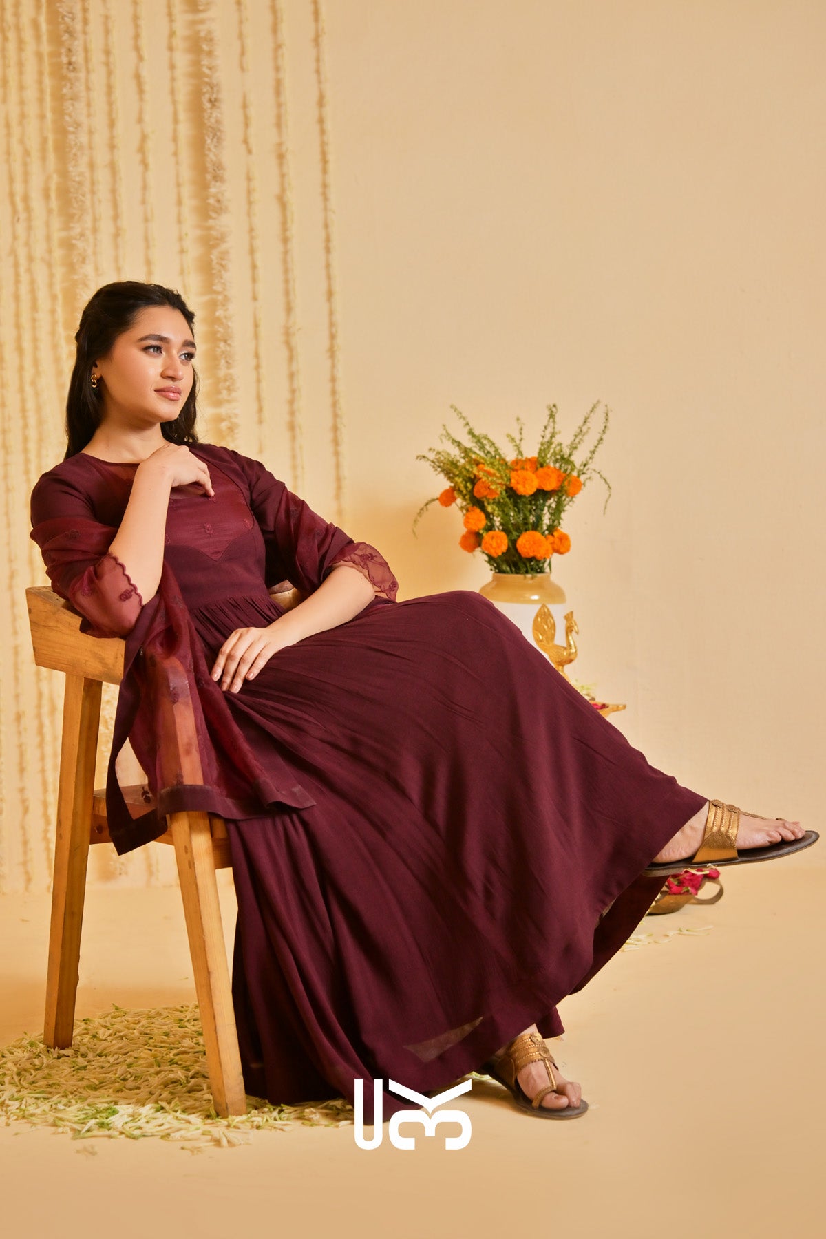 Aahna Anarkali (Dress) in Brown