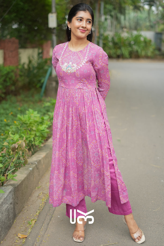 Pragati Kurta Set in Pink
