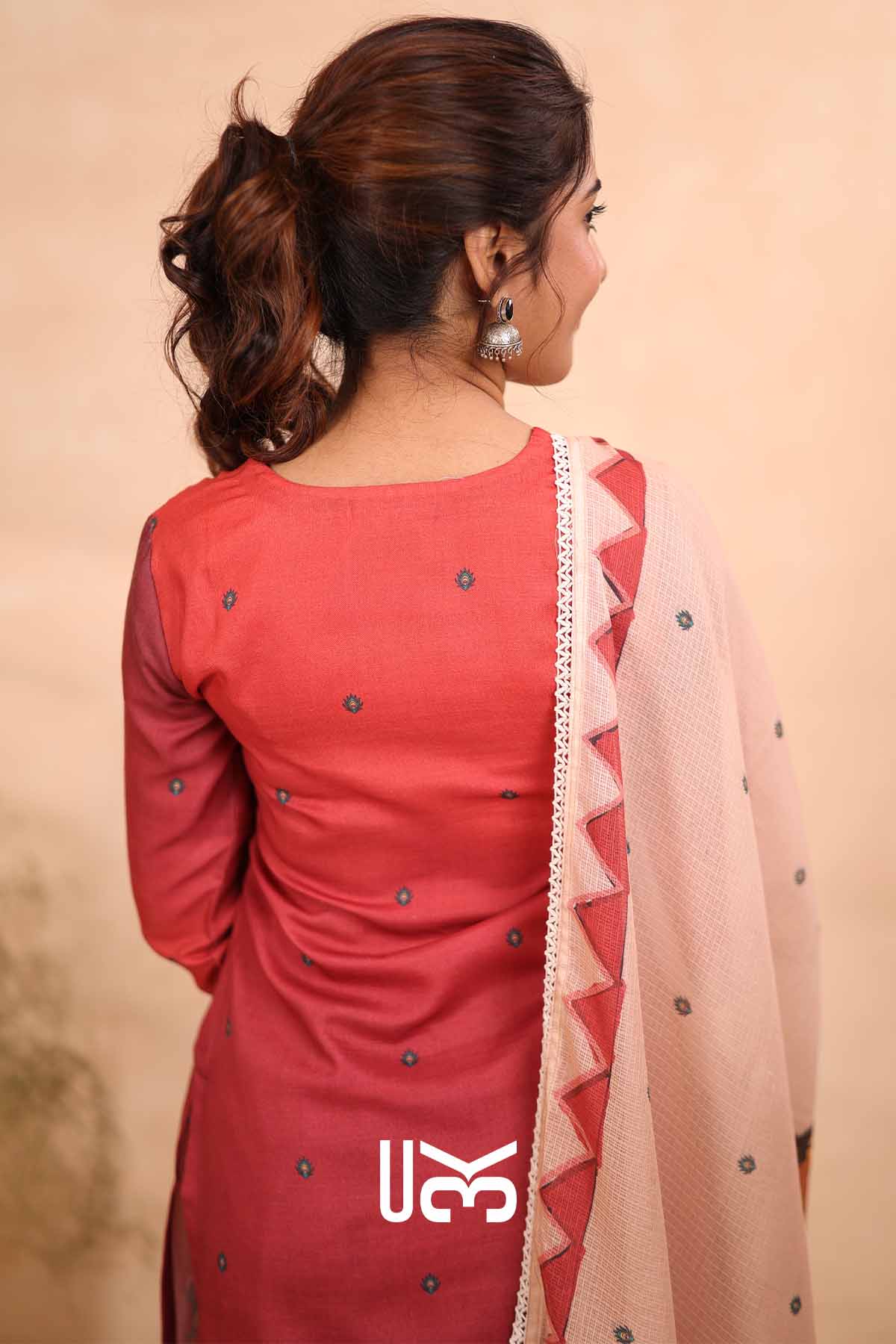 Rangriti | Pink cotton Kalamkari Print Kurta Set
