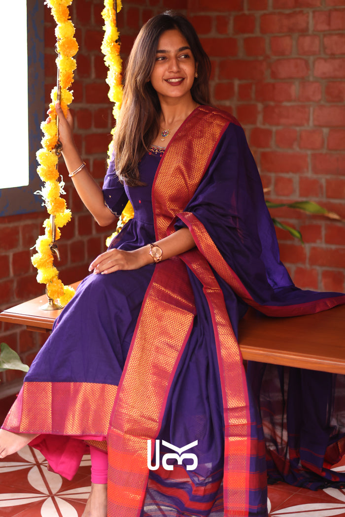 Meghna Anarkali (Dress) in Purple