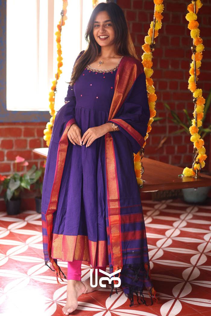 Meghna Anarkali (Dress) in Purple