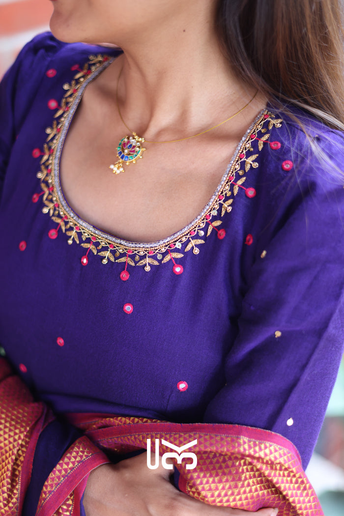 Meghna Anarkali (Dress) in Purple