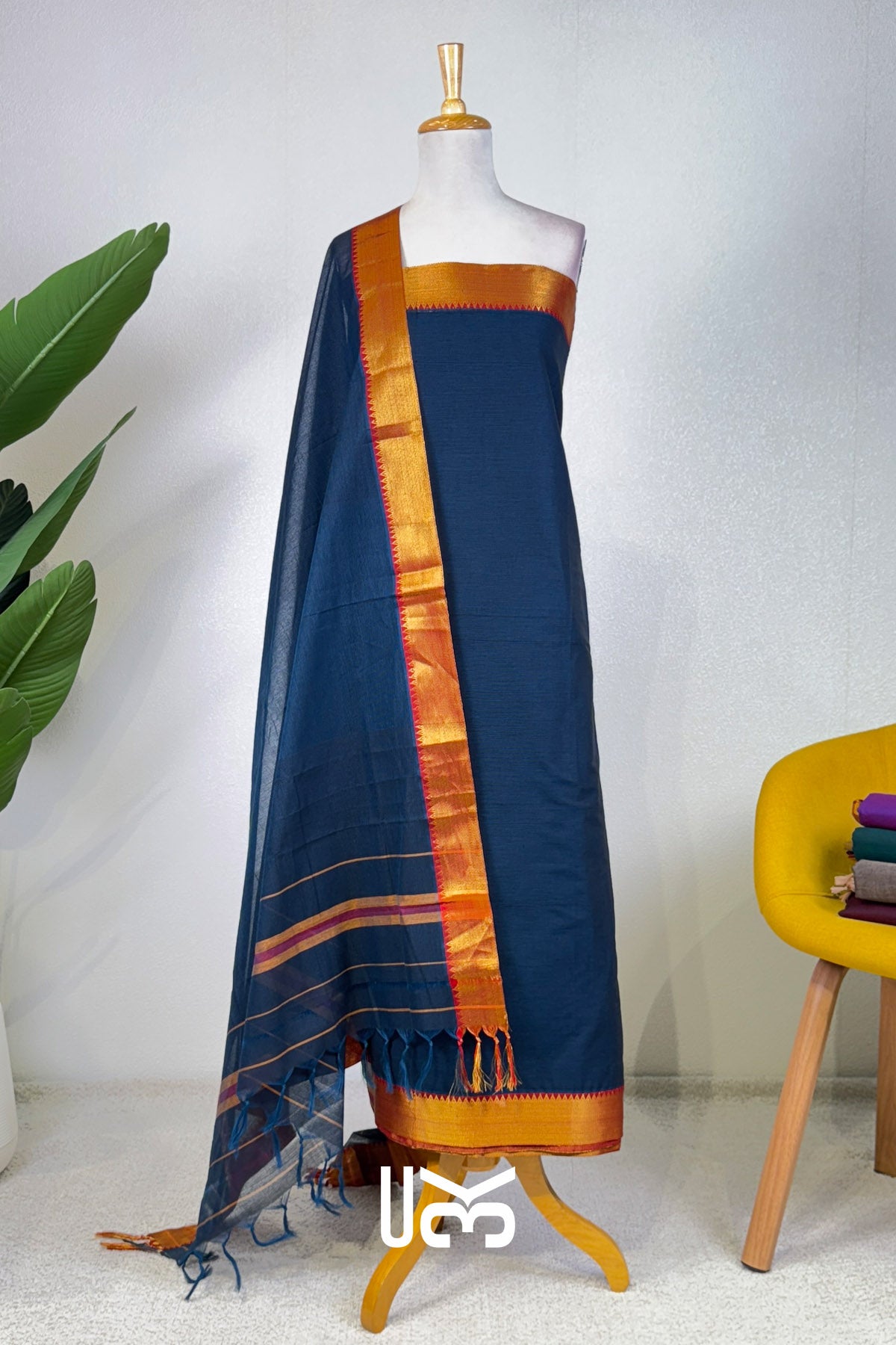 Arpita Unstich Kurta Set In Teal Blue
