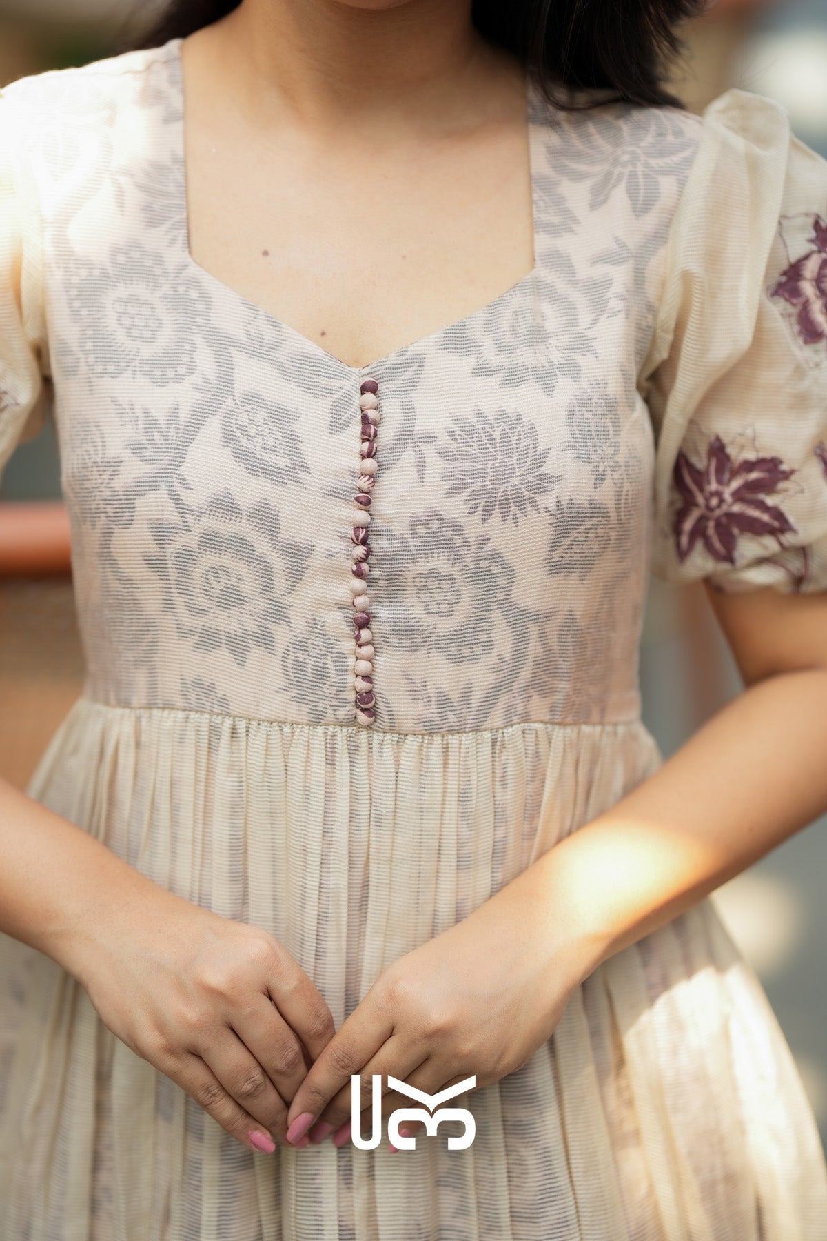 Seleneva Kota Doria Midi (Dress) in Brown