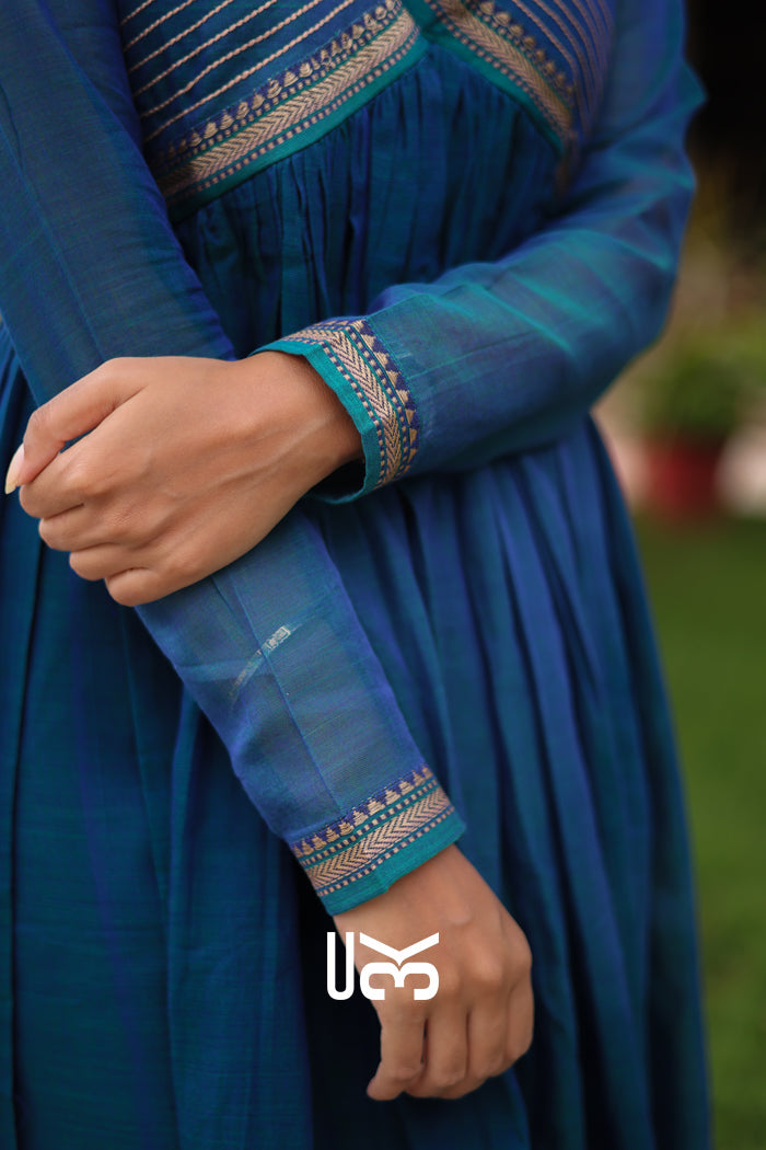 Mohana Kurta Set in Peacock Blue