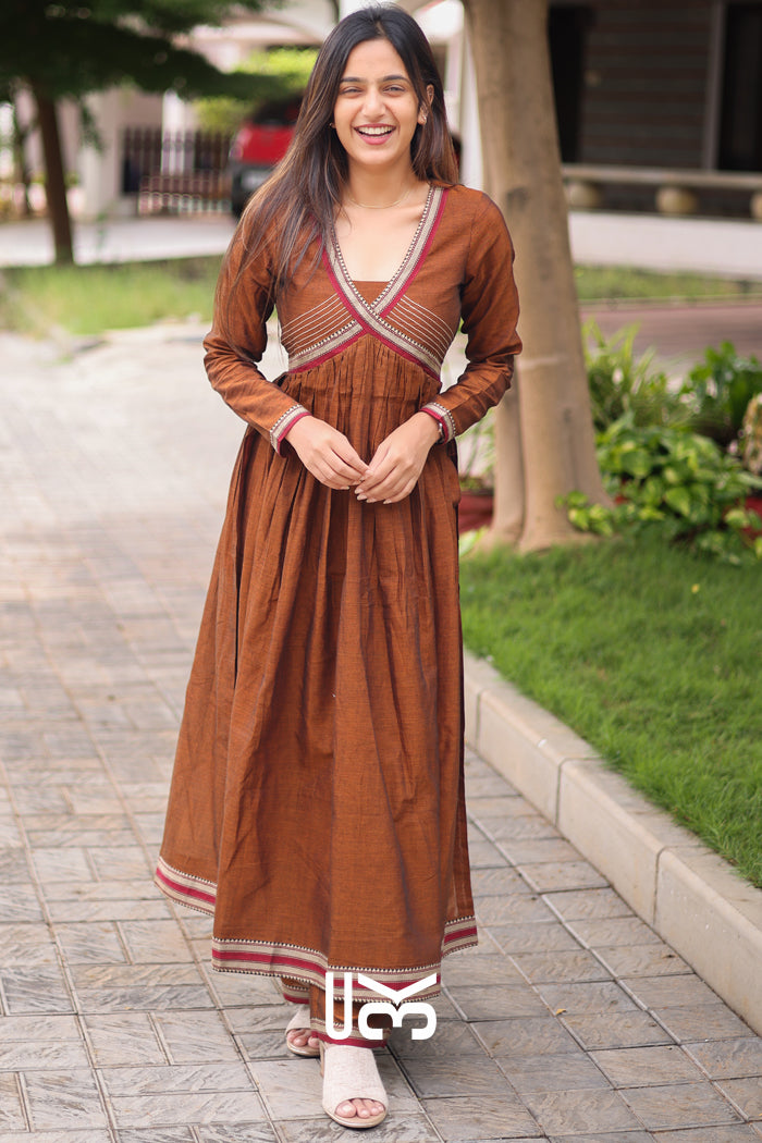 Narmada Kurta Set in Copper